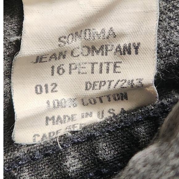 Sonoma Women's Charcoal Mom Style High-rise VTG Shorts Size 16p Made in USA - Picture 5 of 6